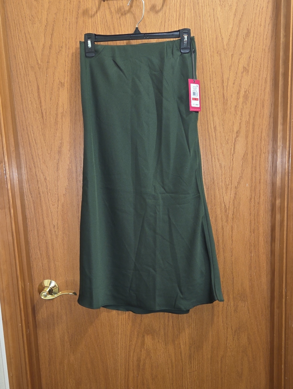 Vince Camuto Women's Dark Green A-Line Midi Skirt